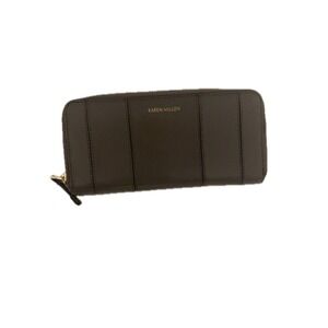 Karen Millen Large Zip Around Wallet Black Leather